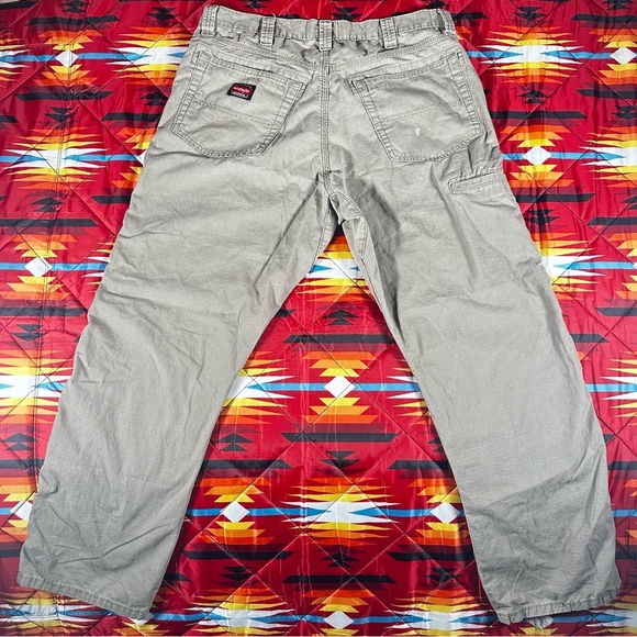 Wrangler Workwear Ripstop Tan Beige Pants 34X29 Work Outdoors Mens‎ Straight - Picture 8 of 14